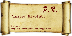 Piszter Nikolett névjegykártya