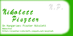 nikolett piszter business card